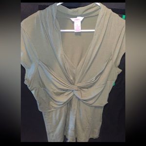 Candies Green Short Sleeve Blouse Size XL